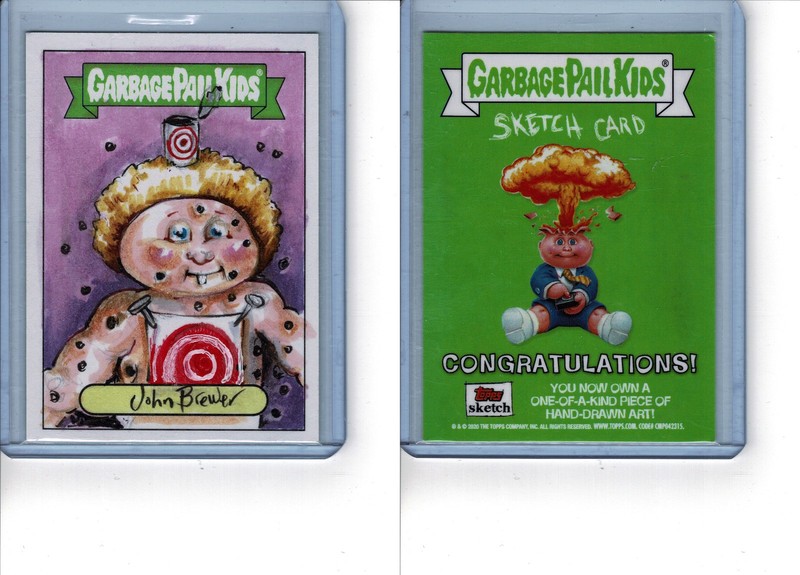 2020 Garbage Pail Kids 35th Anniversary John Brewer Target Margaret Sketch Card