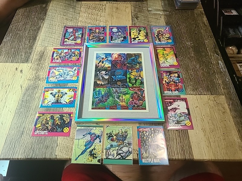94′ Fleer Ultra X-Men PROMO SHEET! W/ 15 Impel X-Men Cards **NM+** LOOK 👀