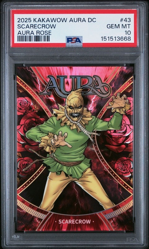 Pop 1 2025 Kakawow Aura DC SCARECROW Aura Rose /25 Psa 10