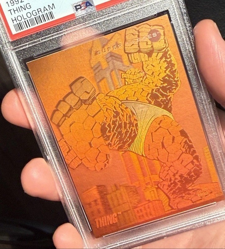 1992 MARVEL UNIVERSE THING HOLOGRAM #H-2 PSA 9