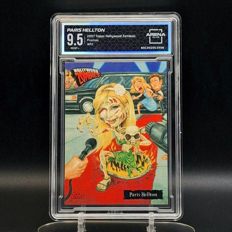 2007 Topps Hollywood Zombies Paris Hellton Promo Card P2 Arena Club 9.5 Slab