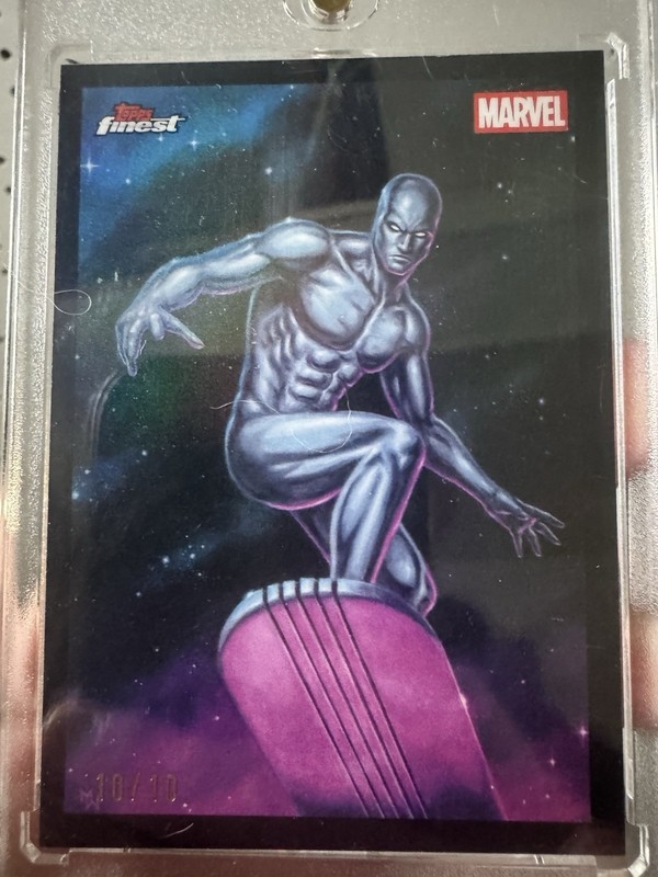 Topps Finest Fantastic Four Originals SILVER SURFER 10/10 Bookend Black