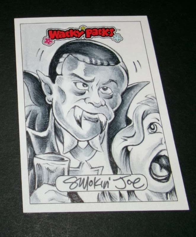 FANG Topps WACKY PACKAGES Smokin’ Joe SKETCH CARD Flashback