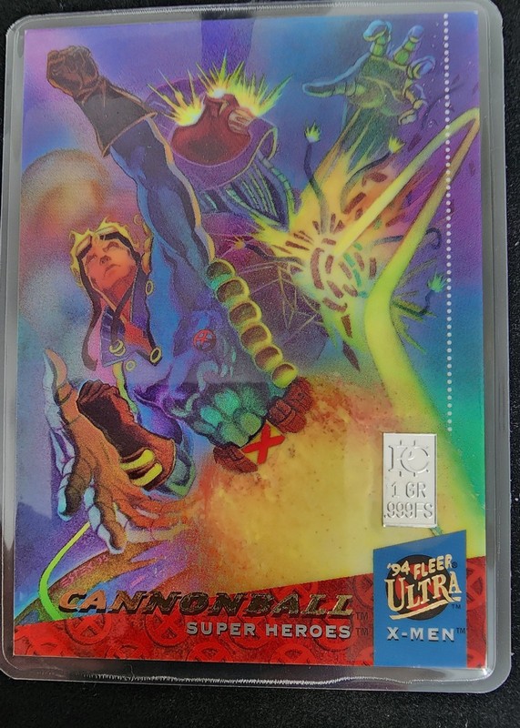 94 Fleer Ultra X-men #25 With 1grain .999 Fine Silver