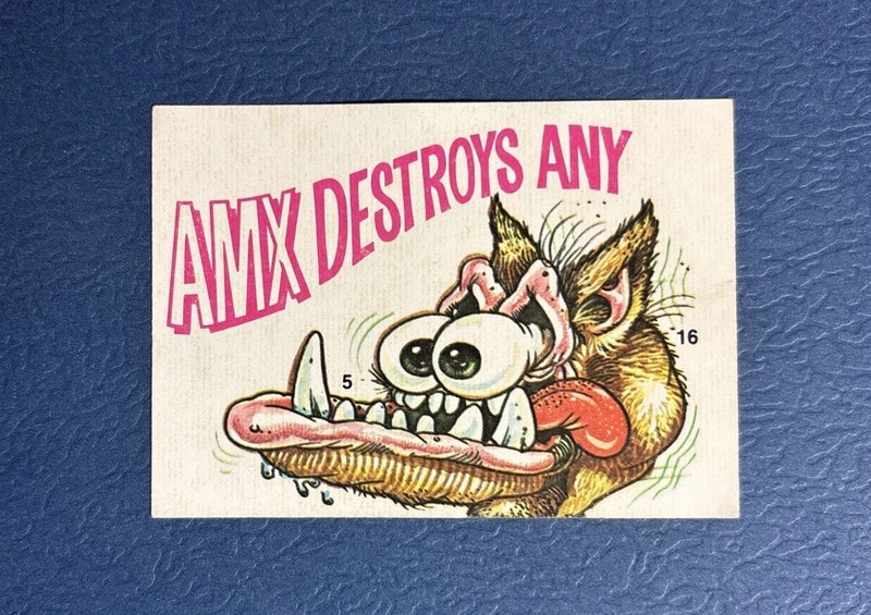 1970 Donruss Fiends and Machines #16 – “AMX Destroys Any” Excellent
