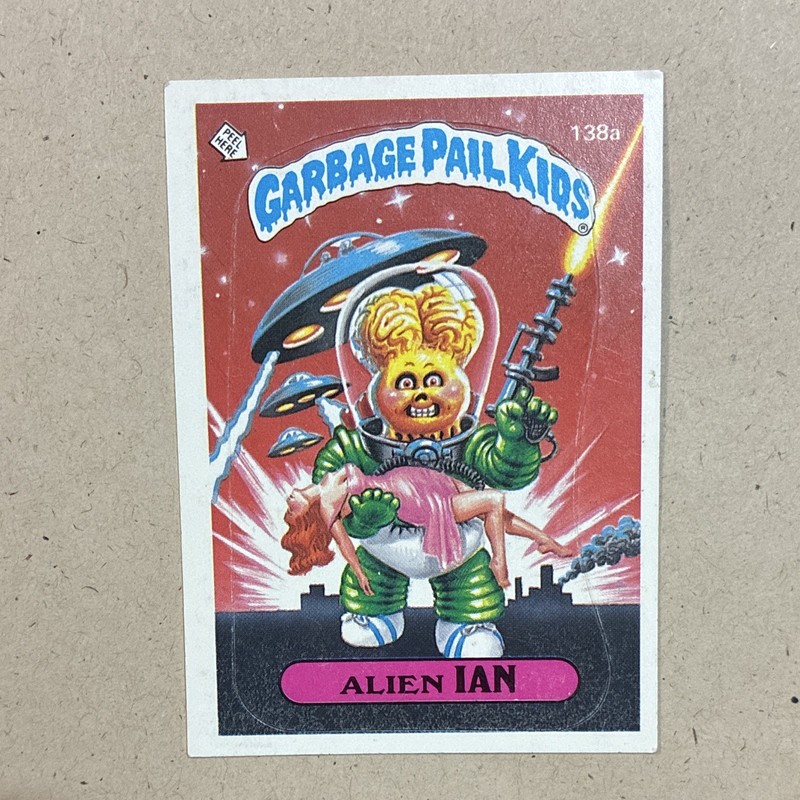 Topps 1986 Garbage Pail Kids 4th Series #138a Alien Ian Checklist Card