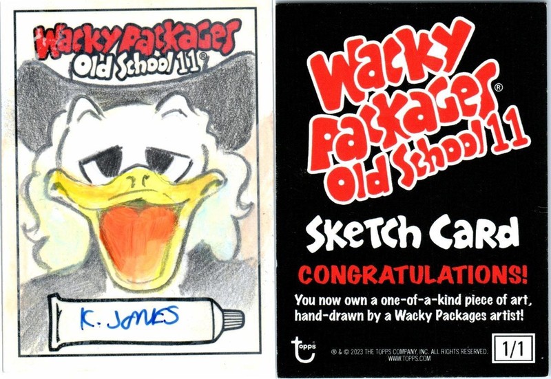 2023 WACKY PACKAGES OLD SCHOOL 11 SKETCH CARD CHARACTER by Karl Jones 201