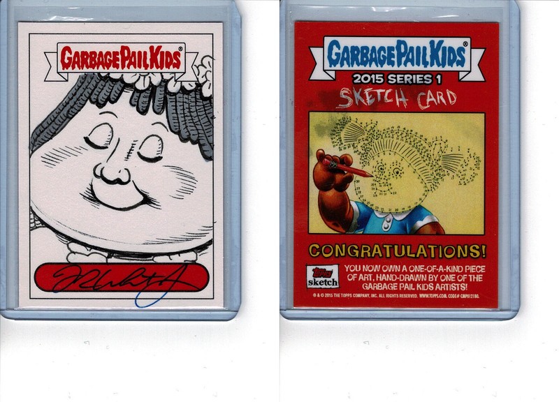 2015 Garbage Pail Kids Series 1 Fred Wheaton Custom Sketch Card Retail Artist