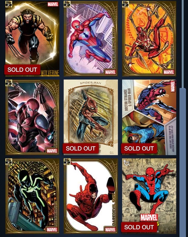 Topps Marvel Collect – Pick Any 2019 Non – Award Super Rare (SRs) Digital