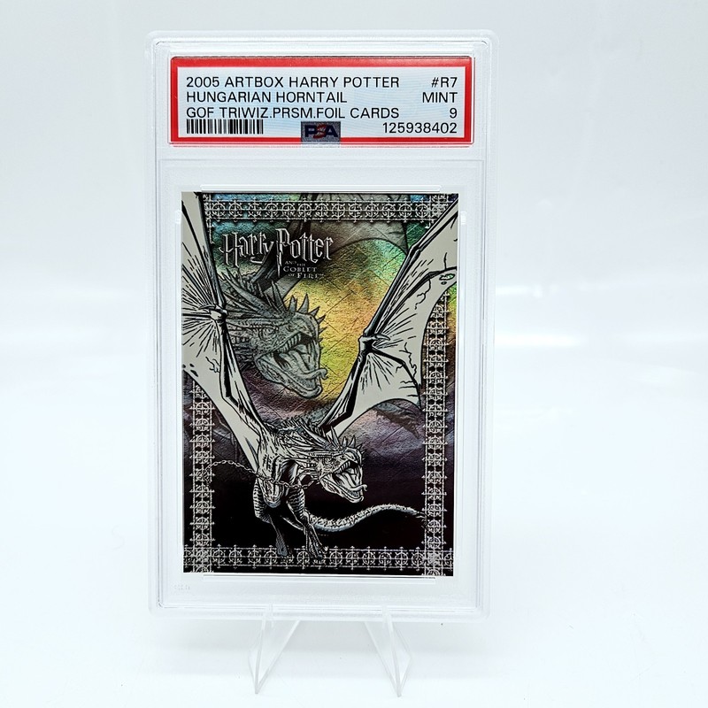 2005 Harry Potter Hingarian Horntail #R7 PSA 9 Prism Foil Artbox