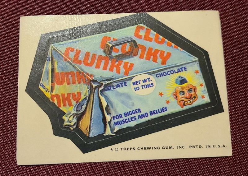 1970s Wacky Packages Card CLUNKY Sticker