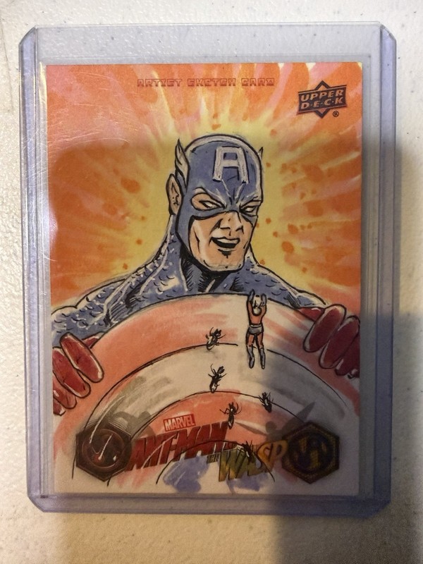Upper deck Ant-Man And The Wasp/ Captain America And Any Man Sketch 1/1