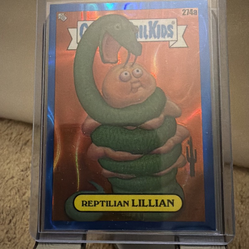 GARBAGE PAIL KIDS 2025 CHROME 7 274A REPTILIAN LILLIAN Blue Refractor 75/149