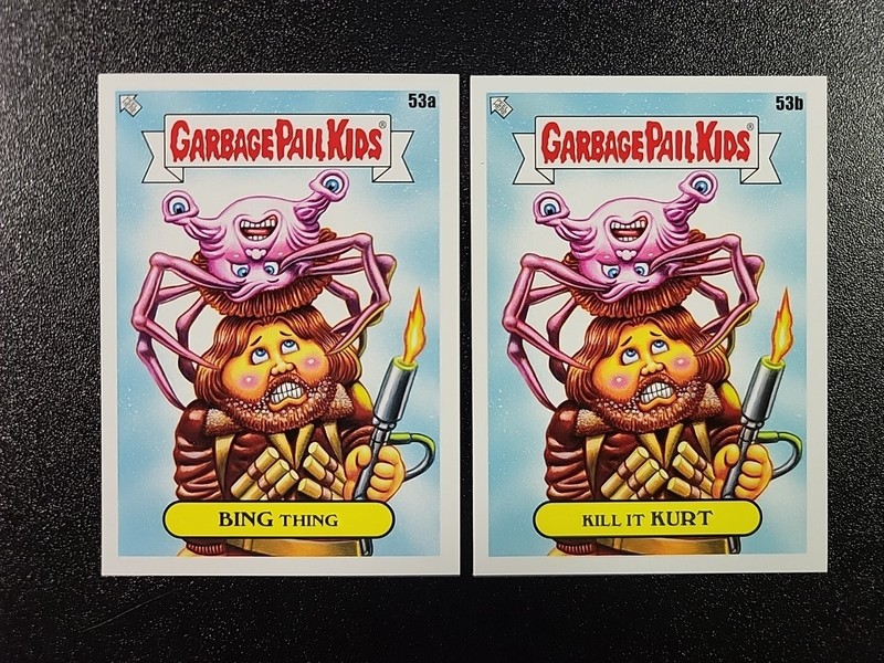 Kurt Russell The Thing John Carpenter Spoof Garbage Pail Kids 2 Card Set