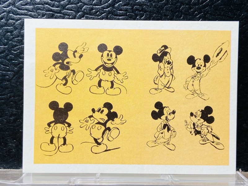 Mickey Mouse Walt Disney French Poulain Trading Card Model Sheet