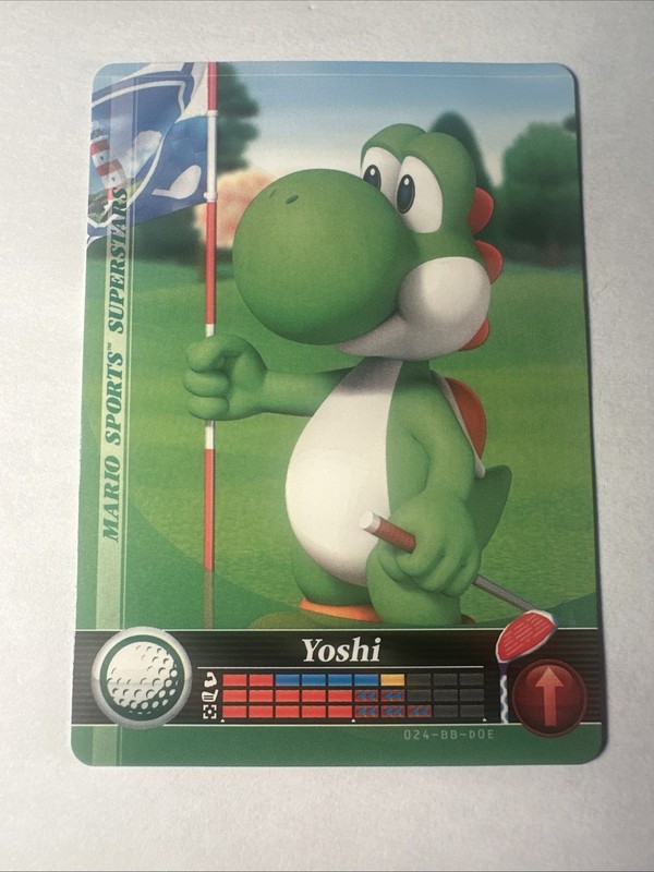 Mario Sports Superstars Amiibo Card Yoshi Golf USA