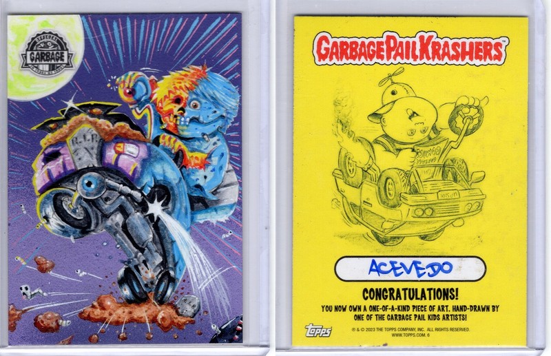 2023 Garbage Pail Kids Krashers Return David Acevedo Krashers Cover Sketch Card