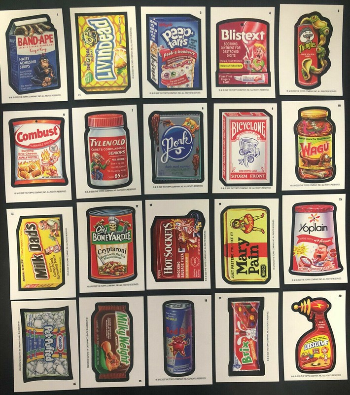 2020 Wacky Packages All New Series June Week 1-4 Complete 20 Card Standard Set