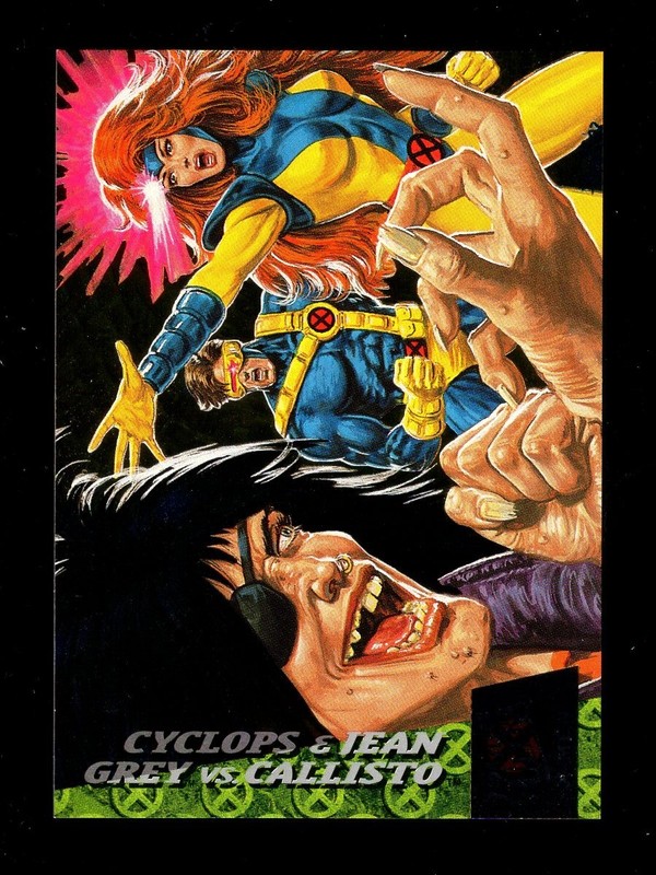 1994 FLEER ULTRA X-MEN GREATEST BATTLES #1 CYCLOPS JEAN GREY CALLISTO