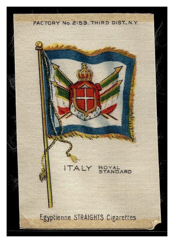 ITALY ROYAL STANDARD 1910 AMERICAN TOBACCO EGYPTIENNE STRAIGHTS SILKS FACT 2153