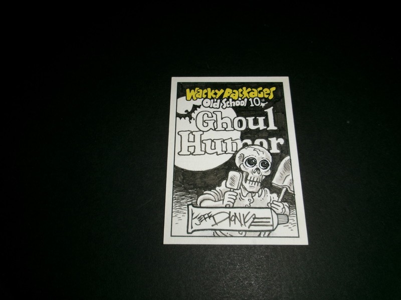Topps WACKY PACKAGES Jeff Dionise SKETCH CARD Old School 10 OS10 GHOUL HUMOR