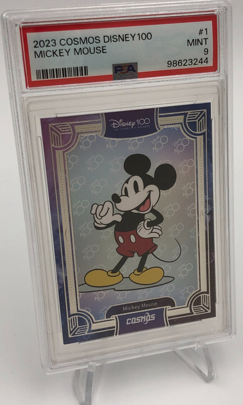 2023 COSMOS DISNEY 100 Trading Card MICKEY MOUSE #1 graded slab PSA MINT 9