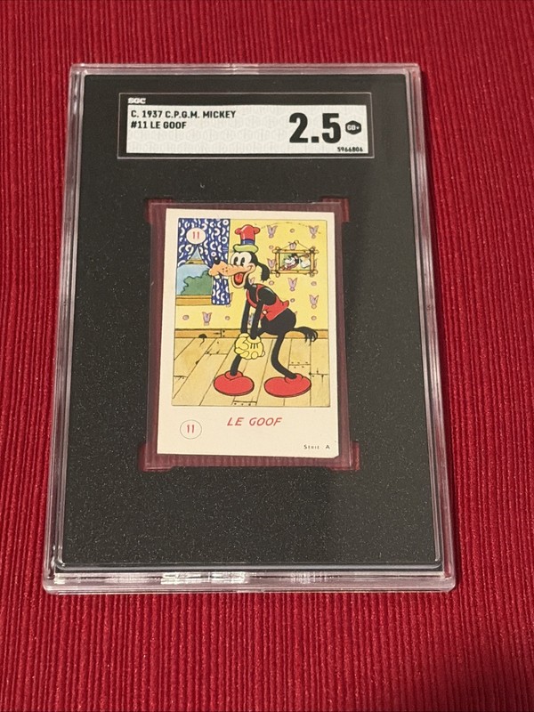 1937 Vignette Mickey CGPM Mickey Mouse Le Goof Goofy #11 SGC 2.5 -Highest Graded