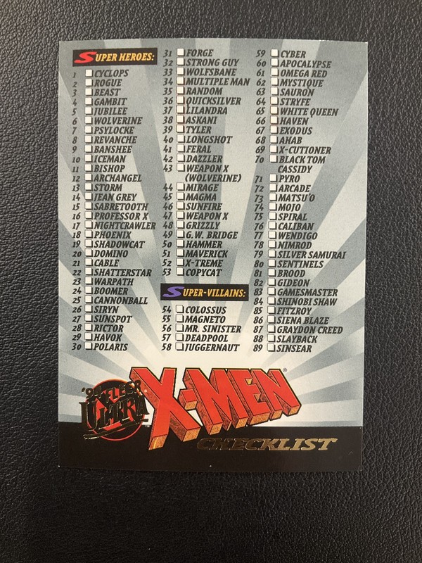 1994 Ultra X-Men #150 94 Fleer Ultra X-Men Checklist