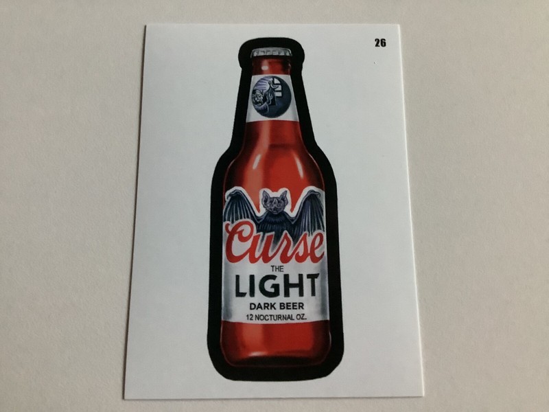 CURSE COORS LIGHT BEER 2024 TOPPS WACKY PACKAGES CARD, #26 BAT DRACULA VAMPIRE