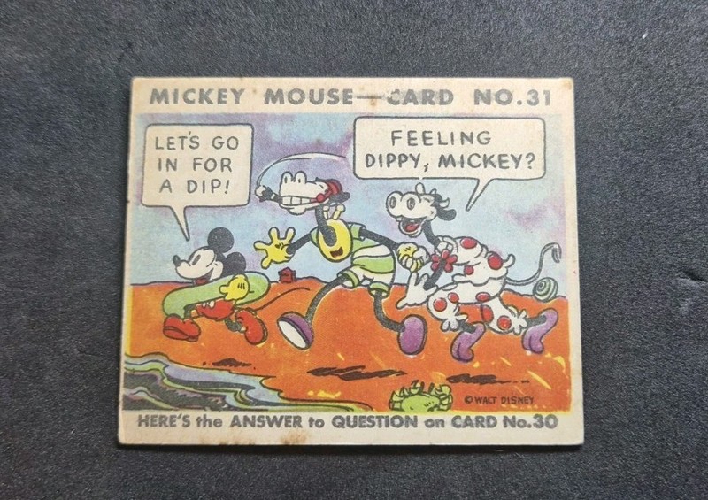 1935 Mickey Mouse Gum R89 #31 “Feeling Dippy, Mickey?” Walt Disney Mickey Mouse