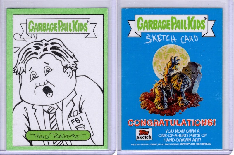 2019 Garbage Pail Kids Revenge Of Oh The Horrorible Todd Rayner Sketch Card