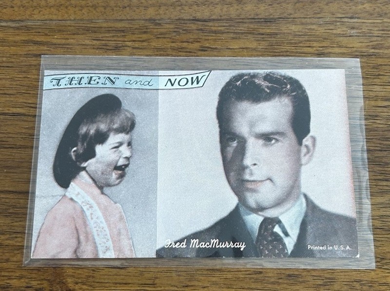1940s-50s Famous People THEN AND NOW Vintage Arcade Card Feed MacMurray