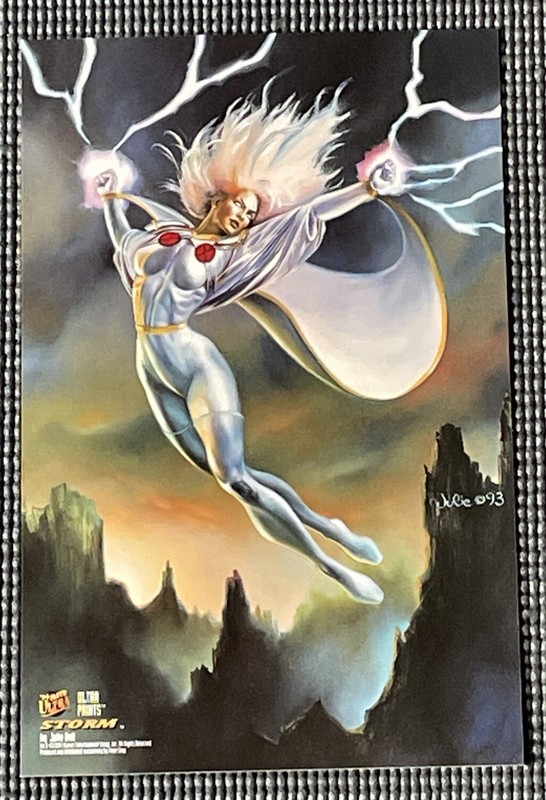 Marvel Fleer Ultra X-Men ’94 ULTRA PRINTS STORM (1994) Julie Bell Original Clean
