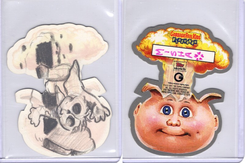 2011 Garbage Pail Flashback 2 Adam Bomb Misha Nagelvoort Dead Ted Sketch Card