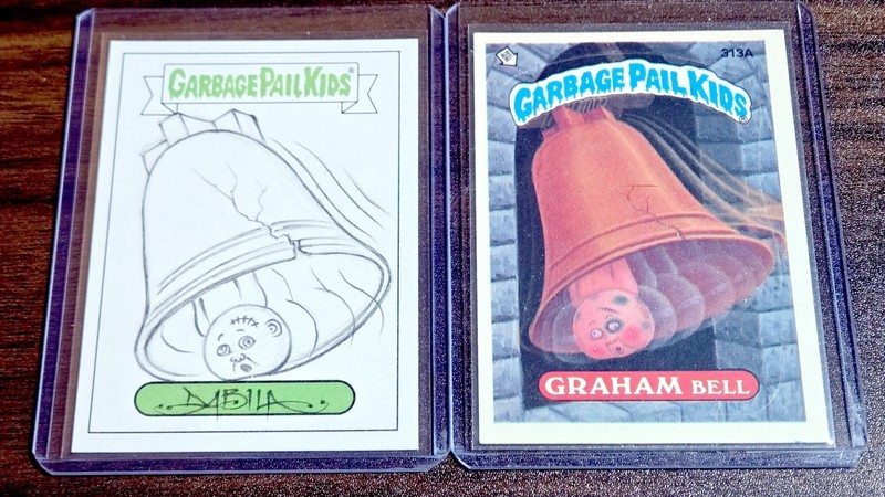 GPK Original Sketch Dave Dabila 2019 We Hate the 90’s Graham Bell W/os8 Card!