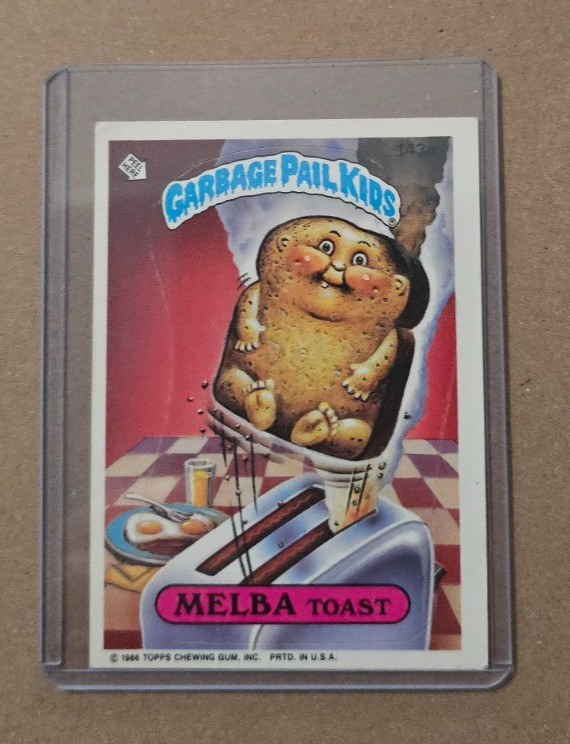 TOPPS 1986 GARBAGE PAIL KIDS CARD Third Series 4 Melba Toast 143a Vintage 80s