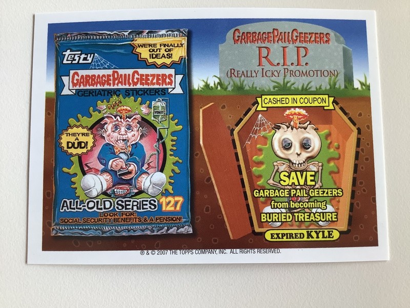 TRASH FORMERS 2007 TOPPS WACKY PACKAGES CARD, GARBAGE PAIL KIDS ADAM BOMB BACK