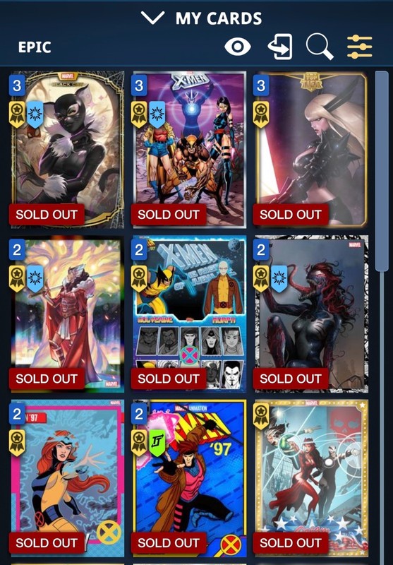 Topps Marvel Collect – Pick Any 2024/2025 Award Epic Digital