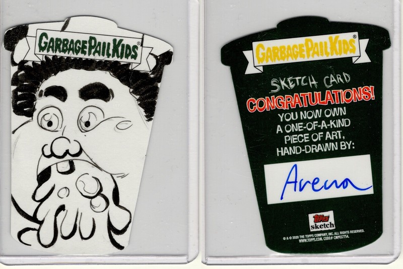 2020 Garbage Pail Kids Trash Can Simone Arena Barfin Barbara Sketch Card