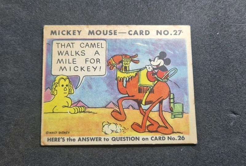 1935 Mickey Mouse Gum R89 #27 “That Camel Walks…” Walt Disney Mickey Mouse