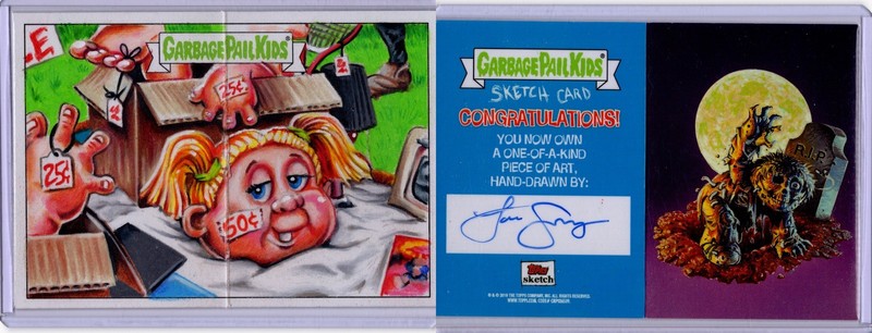 2019 Garbage Pail Kids Panoramic Return Jon Gregory Desiree Disarray Sketch Card