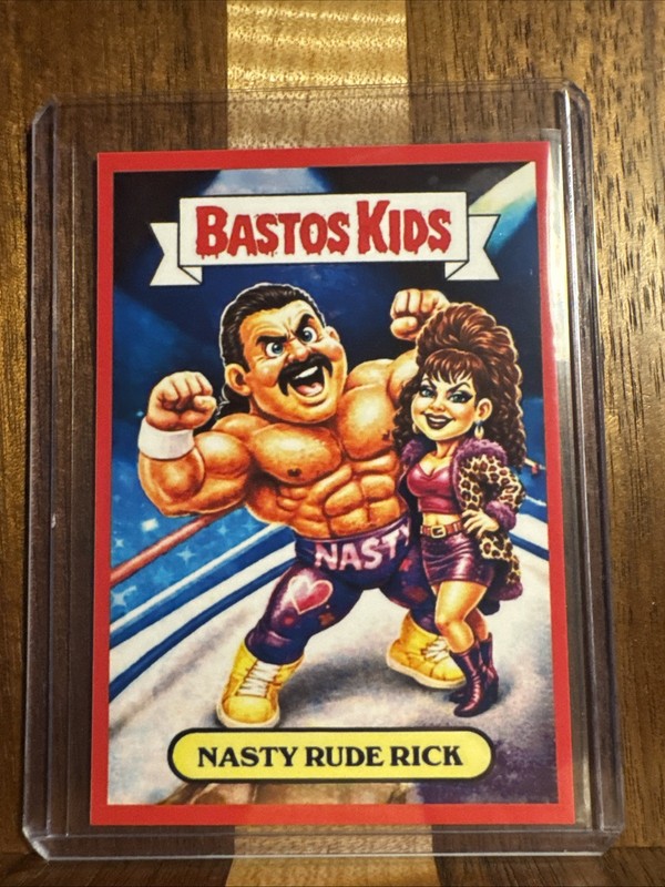Bastos Kids WWE Nasty Rude Rick Gpk Parody RARE /60
