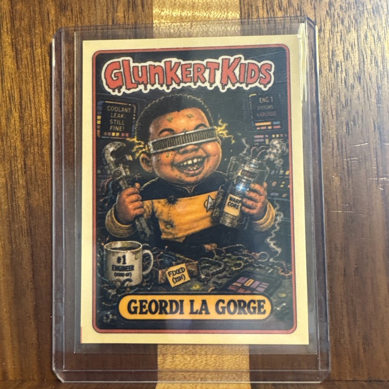 Glunkert Kids Geordi La Gorge Forge Star Trek Next Gen Gpk Parody Art Card