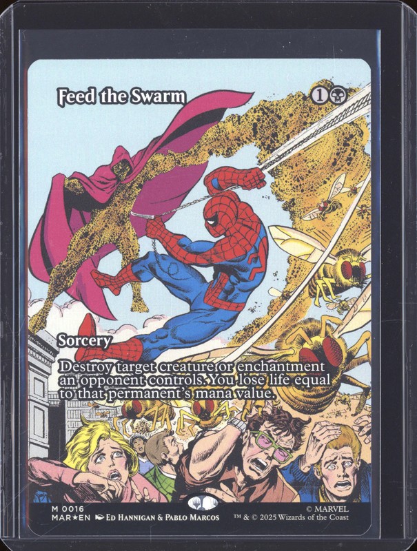 2025 Magic The Gathering Marvel’s Spider-Man 16 Feed the Swarm Foil Borderless