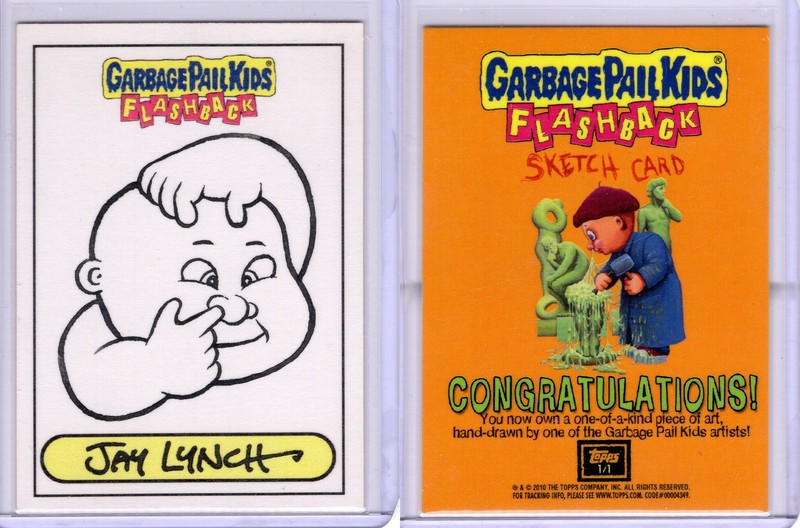 2010 Garbage Pail Kids Flashback S1 Jay Lynch Nervous Rex Sketch Card