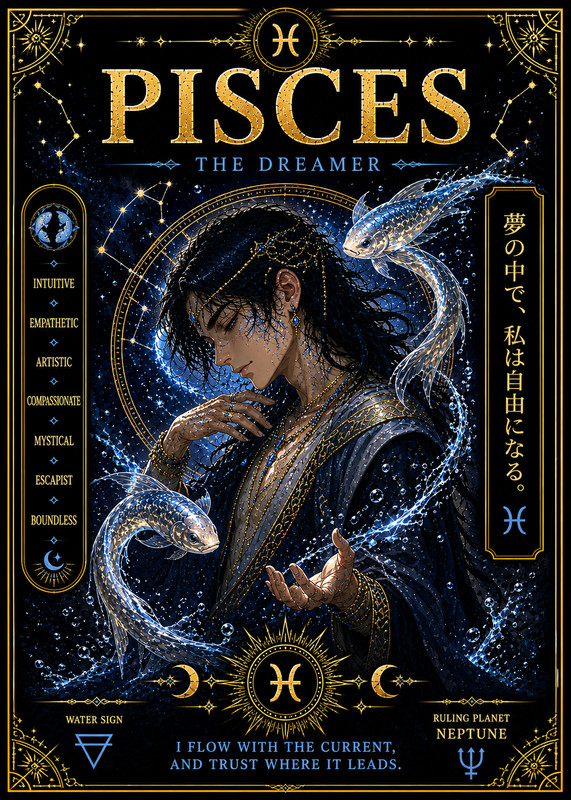 Custom Designed Pisces Holographic card – Parody/Novelty Trading Card
