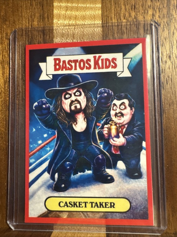 Bastos Kids WWE Casket Taker Undertaker Gpk Parody RARE /60