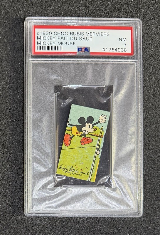 1930 Chocolate Rubis Veriers Mickey Mouse Fait Du Saut- PSA 7