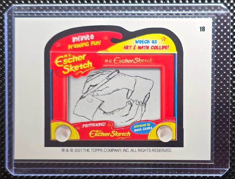 2021 Wacky Packages Weekly Series January Escher Sketch 18 – Puzzle Back