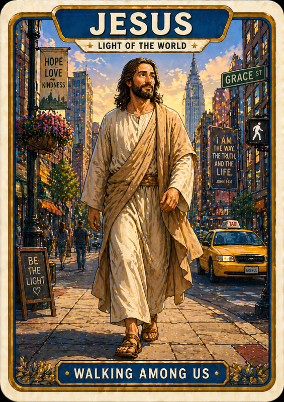 Custom Designed Jesus Holographic card – Parody/Novelty Trading Card